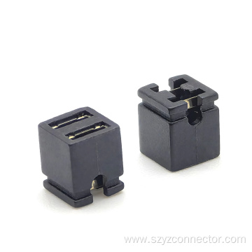 2.54mm Pitch Dual-unit Open-top Type Bronze Half Gold MINI Jumper H6.0mm 2P